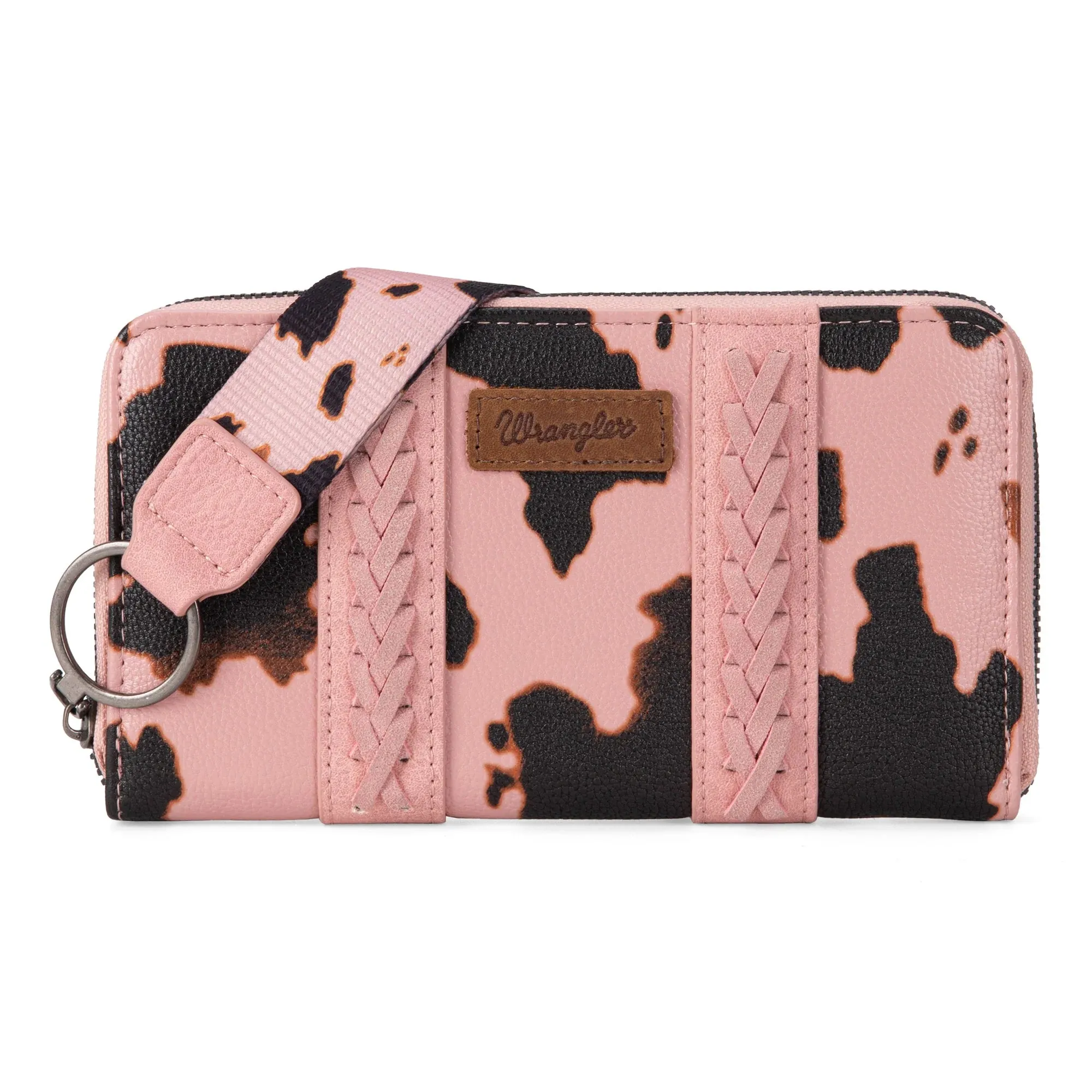 WG133-W006 Wrangler Womens Cow Print Wallet -Pink