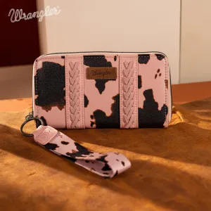 WG133-W006 Wrangler Womens Cow Print Wallet -Pink