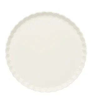 White Pleated Dinner Plates