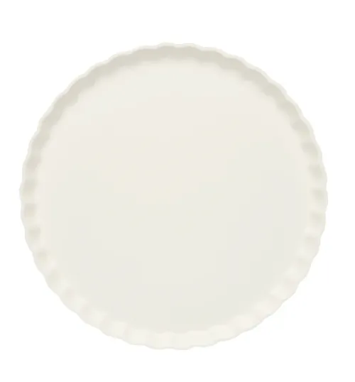 White Pleated Dinner Plates