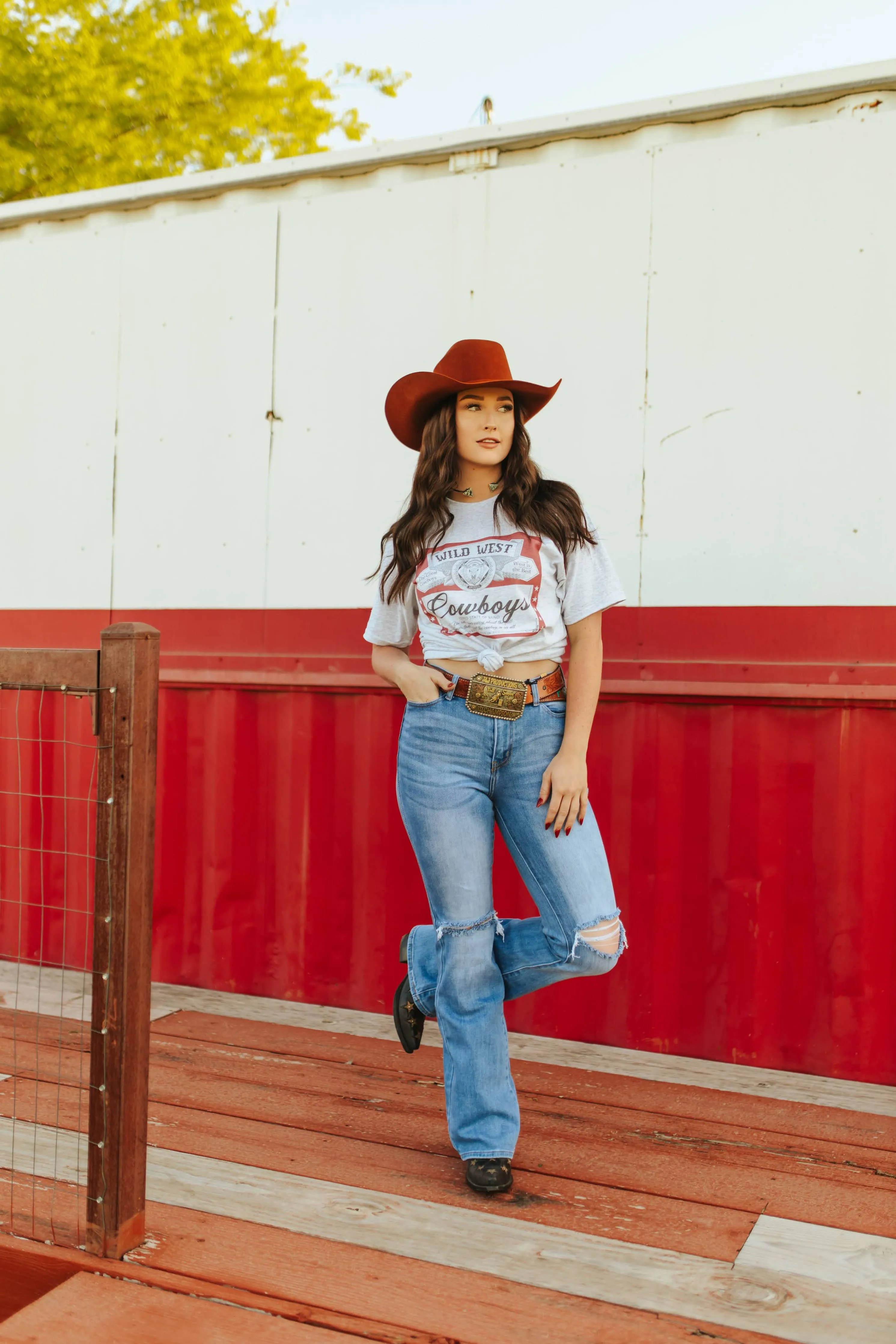 Wild West Cowboys Tshirt (Ash Grey)