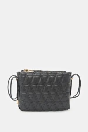 Women Black Quilting Utility Bag