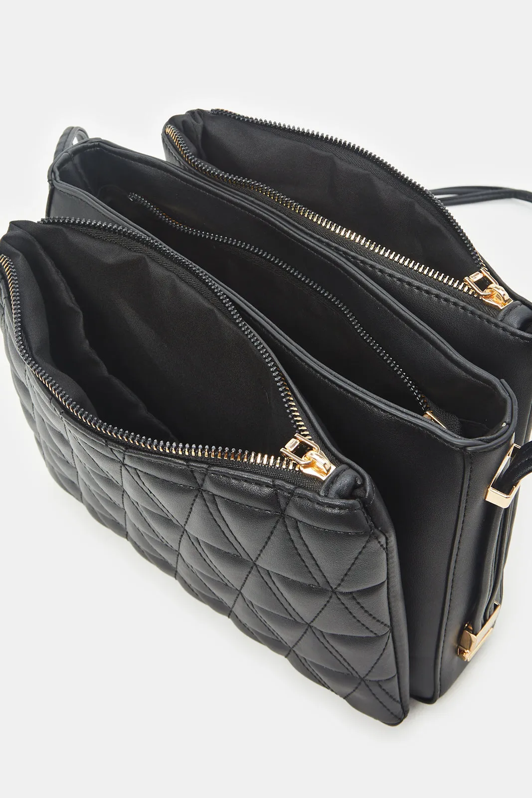 Women Black Quilting Utility Bag