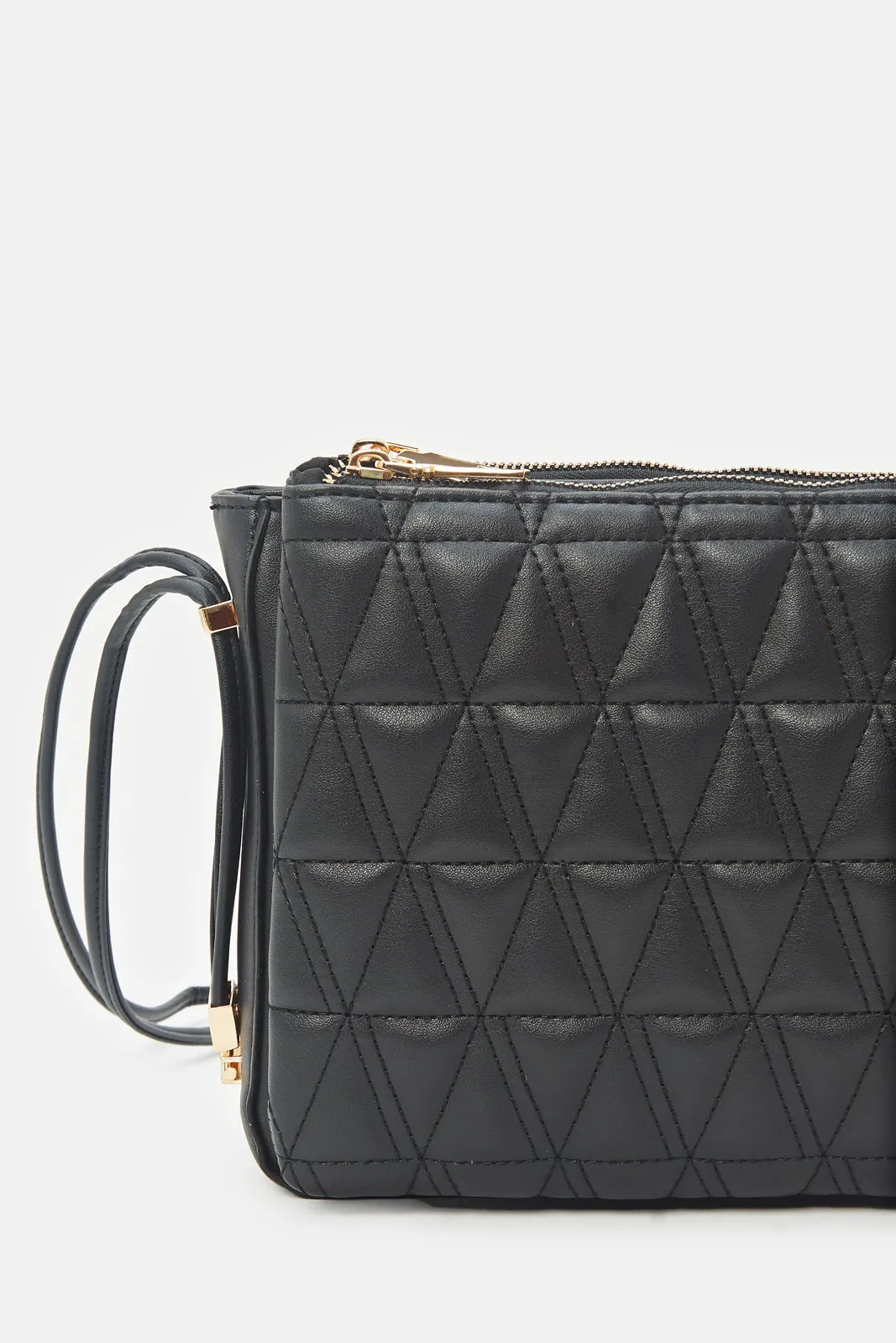 Women Black Quilting Utility Bag