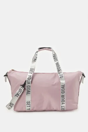 Women Pink Hold All Bag