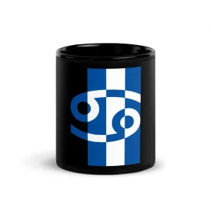 Zodiac Cancer Minimalism Black Glossy Mug